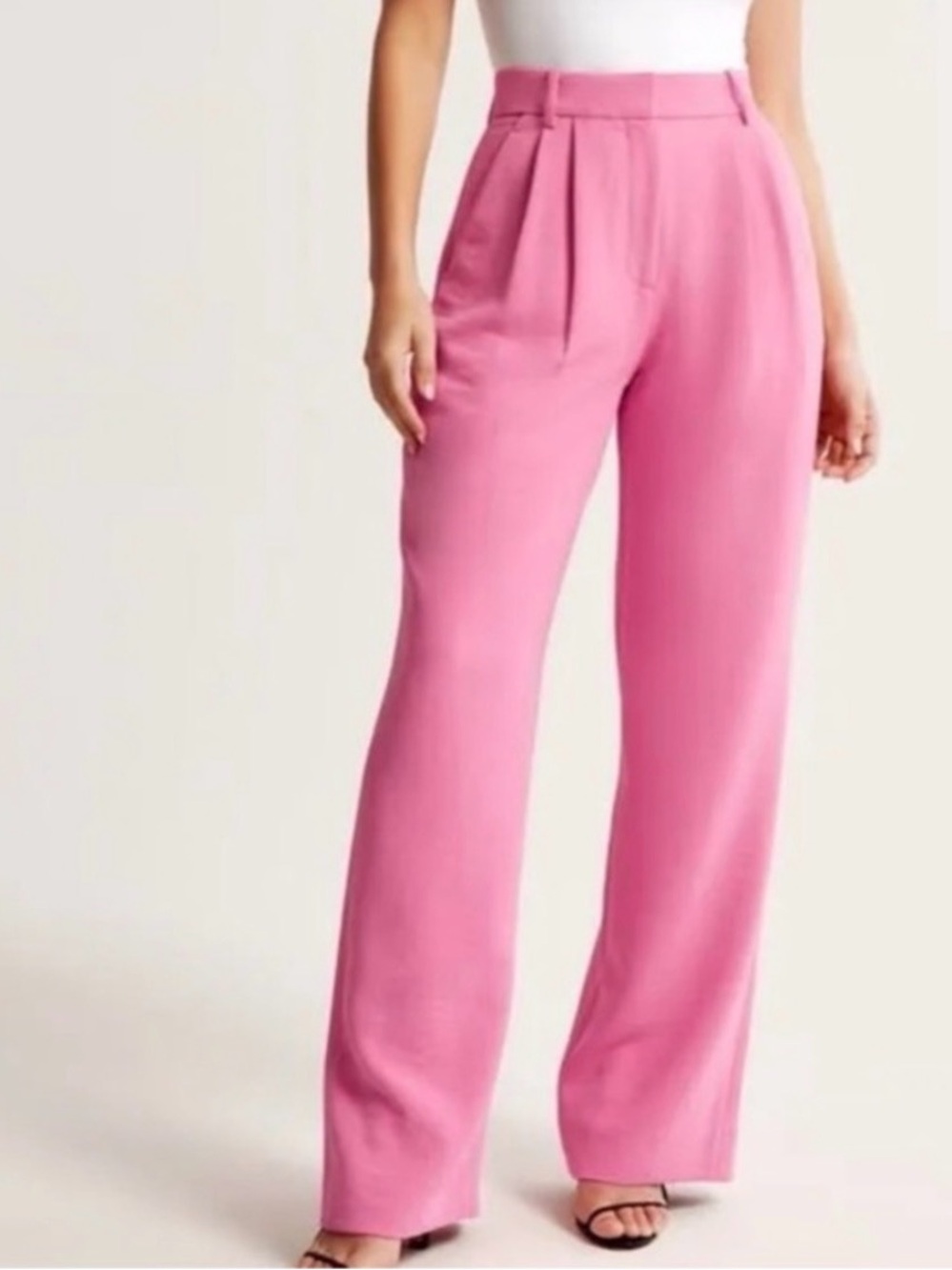 A&F Pink Sloane Tailored Pants